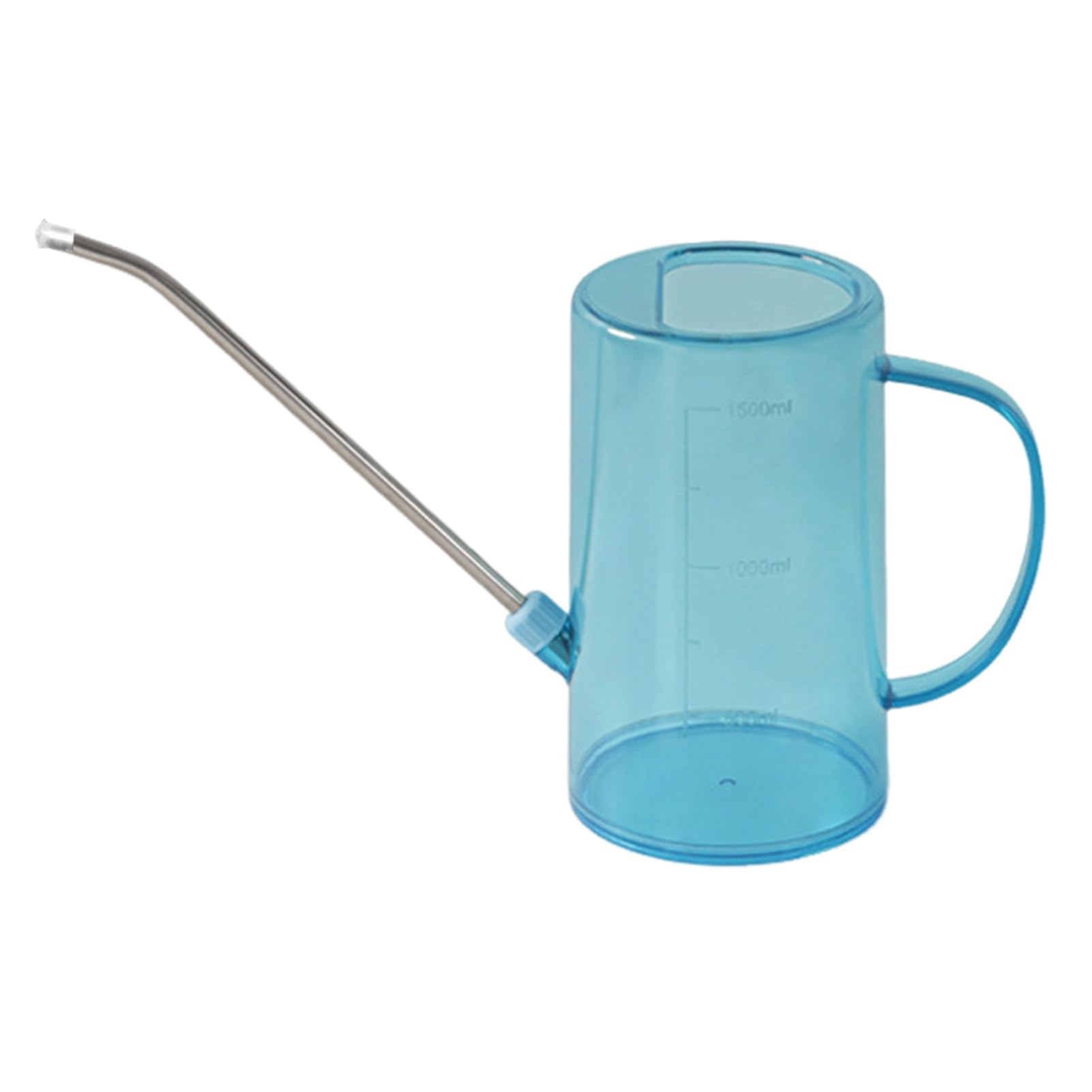 matumou 1.5L Watering Can Stainless Steel Long Spout Watering Can Translucent Handheld Spraying Pot for Office Garden Indoor Outdoor