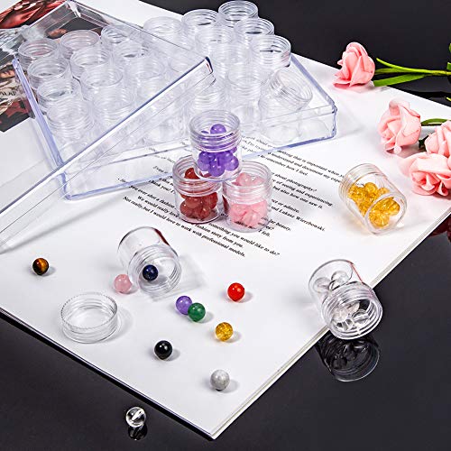 nbeads 3 Sets/90 Stück Acryl Perle Lagerung Behälter, Kunststoff Transparent Perlen Aufbewahrungsboxen mit Abgerundeten… – Bild 7
