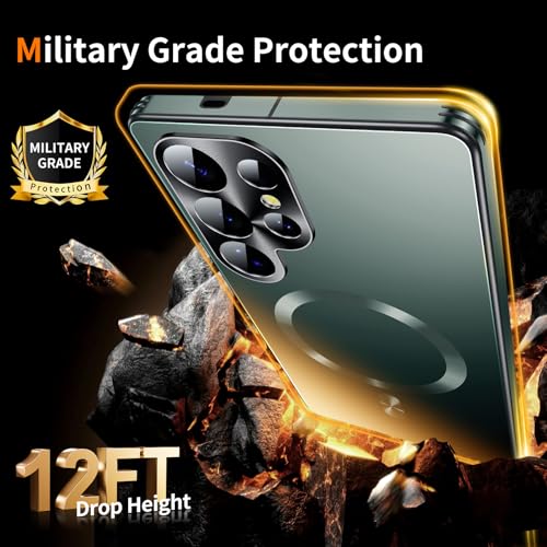 Image of for Samsung Galaxy S25 Ultra Case, Heavy-Duty Slim Design Compatible with MagSafe, Strong Magnetic Shockproof Protection for Screen & Camera Cover Case for Samsung S25 Ultra,Green