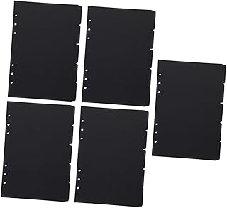 KICHOUSE 5 Peças Clipes De Fichário Bloco De Notas Bloco De Notas Divisórias De Etiqueta De Caderno Marcadores De Página Divisor De Fichário Bloco De Notas Divisor De Guias De Notas