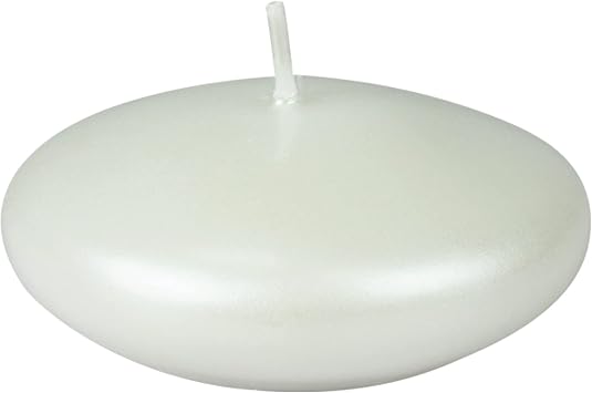 Zest Candle 12-Piece Folding Candles, 3-Inch, Pearl White