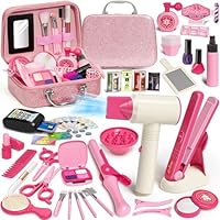 Tacobear Friseur Set Kinder Schminkkoffer Mädchen Friseurkoffer Haarstyling Zubehör Gefälschte Kosmetik Kaufmannsladen Rollenspiel Pretend Play Makeup Spielzeug Geschenke Mädchen ab 3 4 5 6 7 8 Jahre