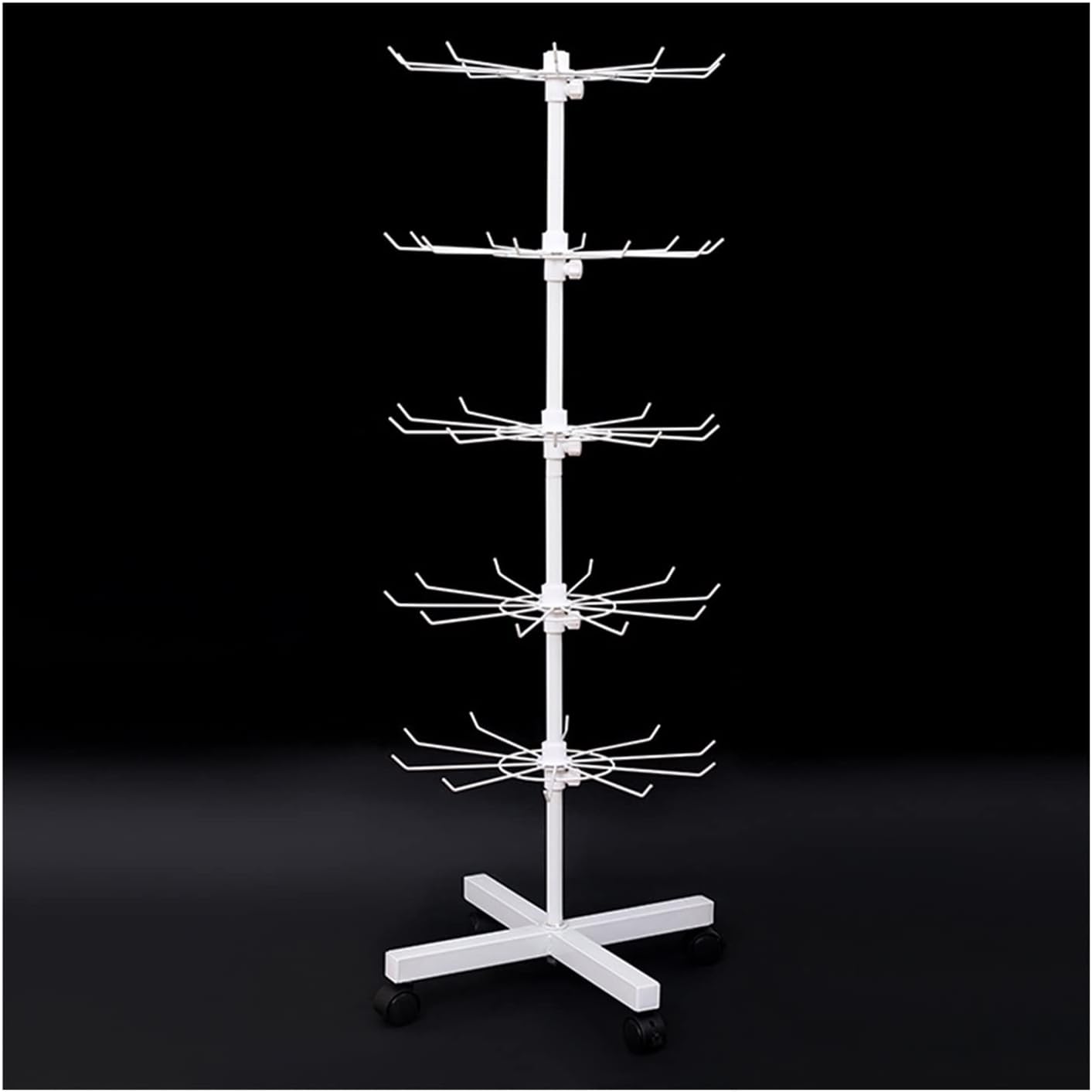 Rotating Jewelry Display Tower - Versatile Retail Rack for Necklaces, Bracelets, Rings & Keychains - Portable Organizer for Effective Storage & Showcase Solutions