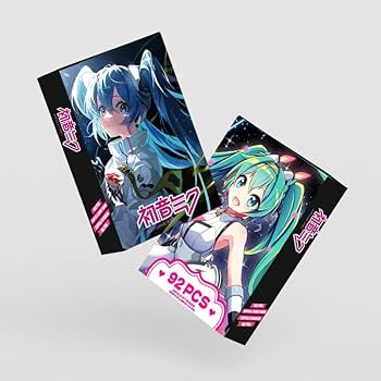 Amazon.co.jp: 92枚入り初音ミクLOMOカード ステッカー 60トレカ+32