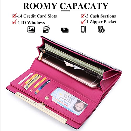 Wallet Female Long Big Capacity Wallet New Wallet (Color : Black)3