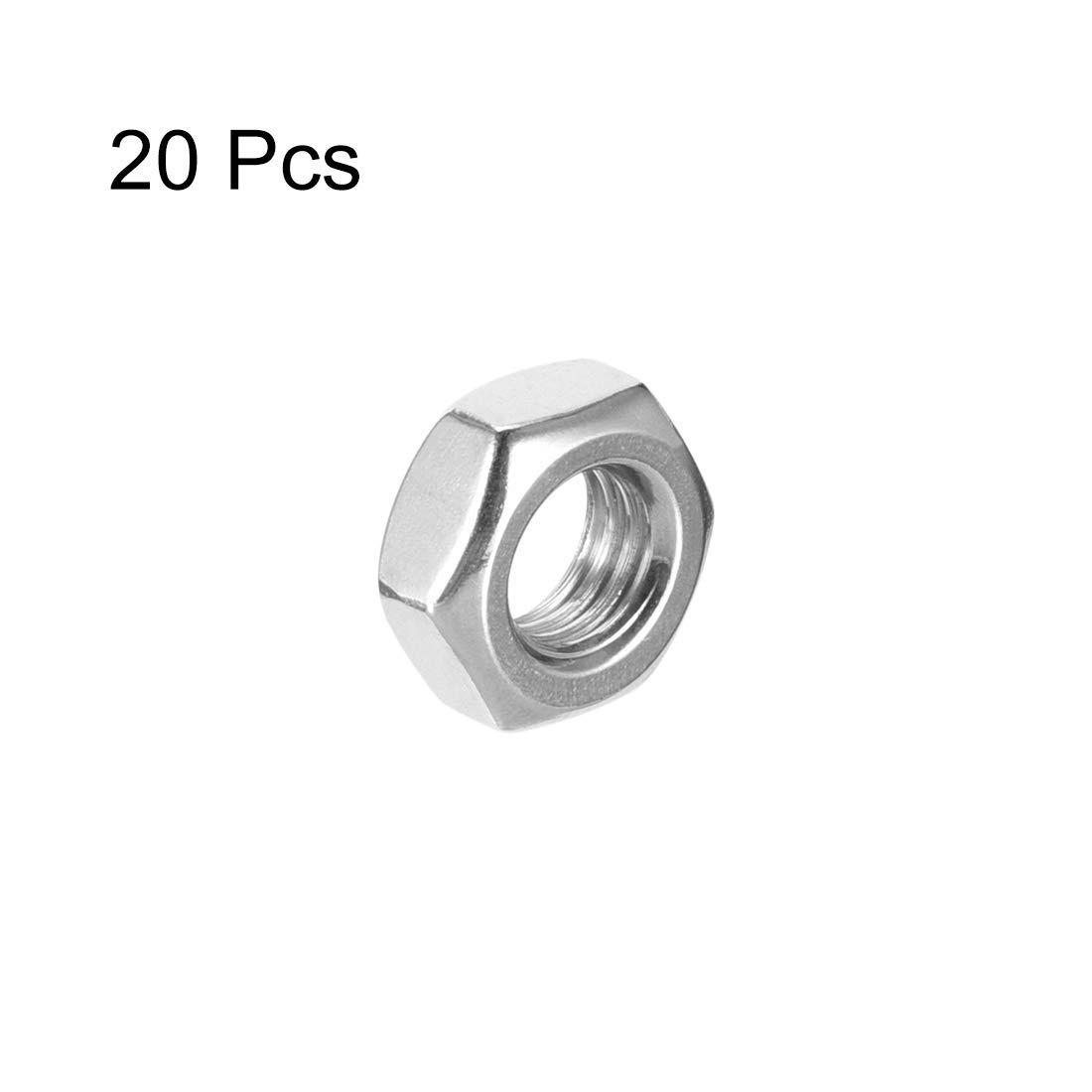 M10 X 1,5 passo 30 mm lunghezza 304 dado esagonale metrico in acciaio inox, 2 pezzi