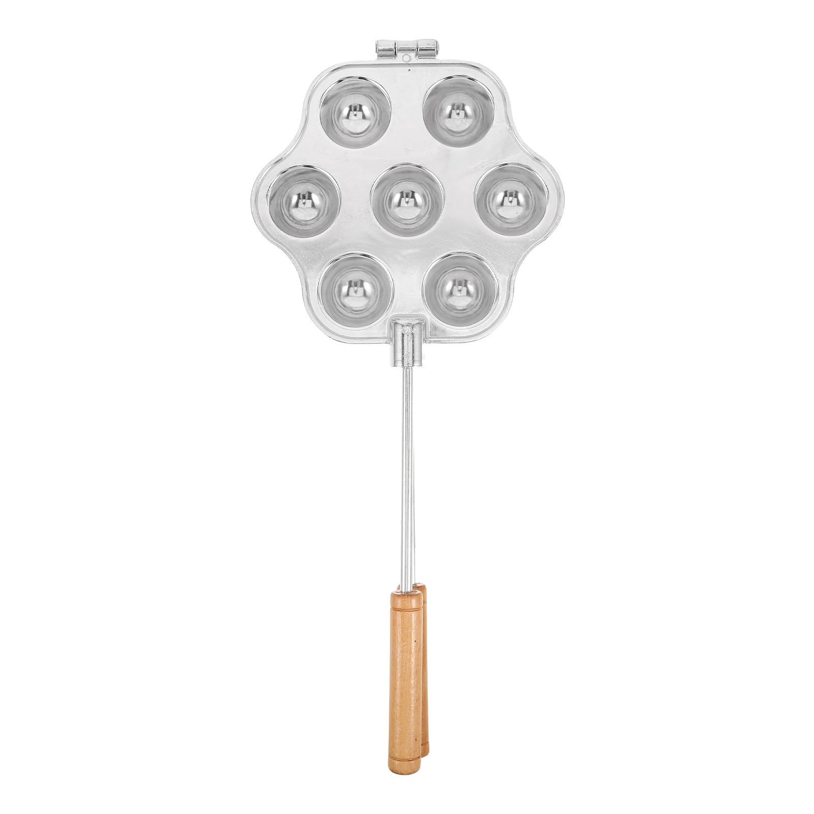 Uonlytech Molde para Tartaletas de Huevo de Aluminio con 7 Agujeros y Mango Conveniente, Resistente a Altas Temperaturas, Adecuado para Hornear en Reuniones Familiares