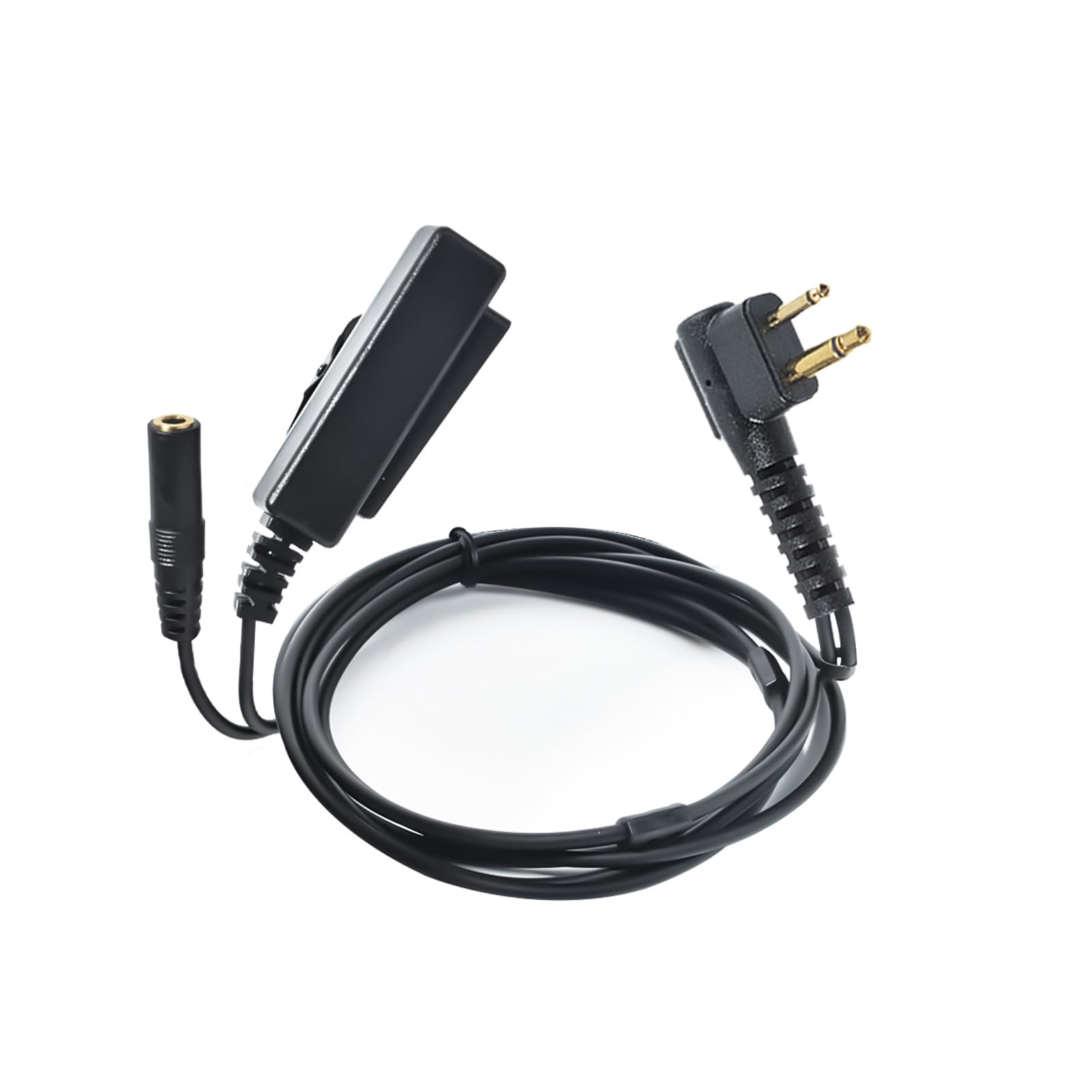 Uniwersalny 2-drożny radiowy adapter audio Kabel 3,5 żeński do Multi-pin z zestawem słuchawkowym PTT 3,5 mm Jack Kompatybilny z Motorola CP040 DP1400 GP68 GP88 GP300 (Kształt D)