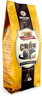 METRANG COFFEE Roasted Coffee Beans METRANG 17.6 OZ 100% Arabica, Medium Roast Whole Bean Coffee, Analogue of Kopi Luwak Coffee, Made in Vietnam