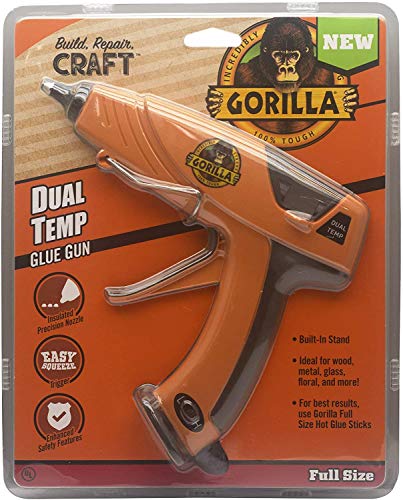 Gorilla 100426 Full-Size Hot Glue Gun, Orange, Pack of 1