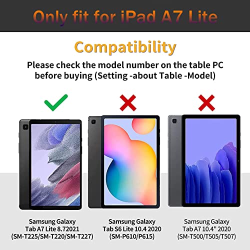 Charmlife Samsung Galaxy Tab A7 Lite 2021 Slim Case With Adjustable Stand Cover With Auto Wake/Sleep Smart Cover For Samsung Tab A7 Lite 8.7'' (Sm-T220/T225/T227) - Owl On Pink Background #TOP6