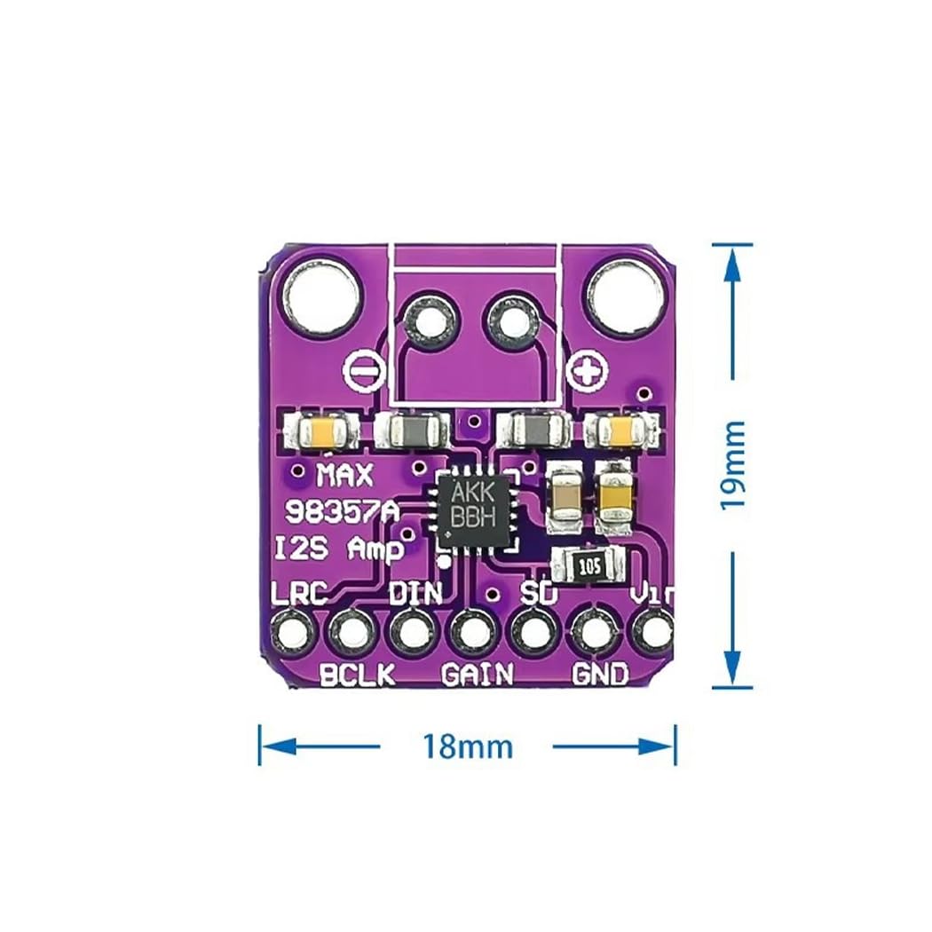 4 pezzi MAX98357 I2S 3W DAC Decoder Breakout Module Supporta ESP32 Raspberry Pi
