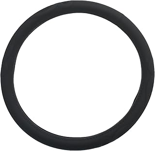 Smart Auto GST Steering Wheel Cover for Car, Excellent Material, Silicone Covered with Black Leather