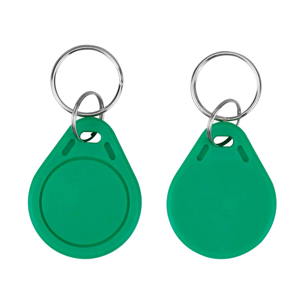 13.56MHz RFID Keyfobs Control de Acceso MF 1k Llaveros NFC (Paquete de 100) Verde