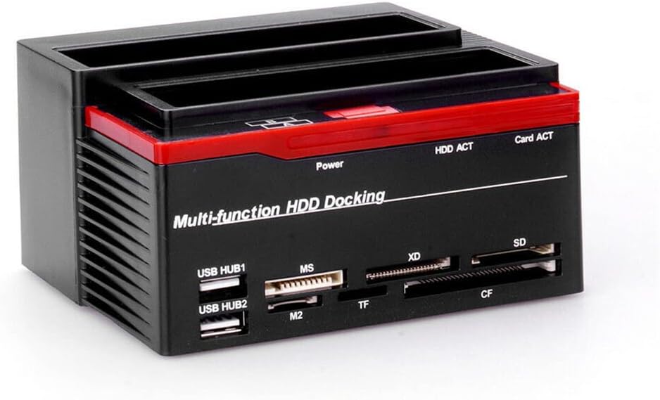 2.5/3.5 Inch SATA IDE Hard Disk Drive HDD Docking Station Clone USB HUB Card Reader