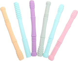 Hohopeti 6 Pçs Brinquedo Vara De Dentição Do Bebê Para Brinquedos De Dentição Do Bebê Brinquedos De Silicone Tubo De Dentição Tubos Ocos Para Brinquedos De Dentição Infantil Seguros