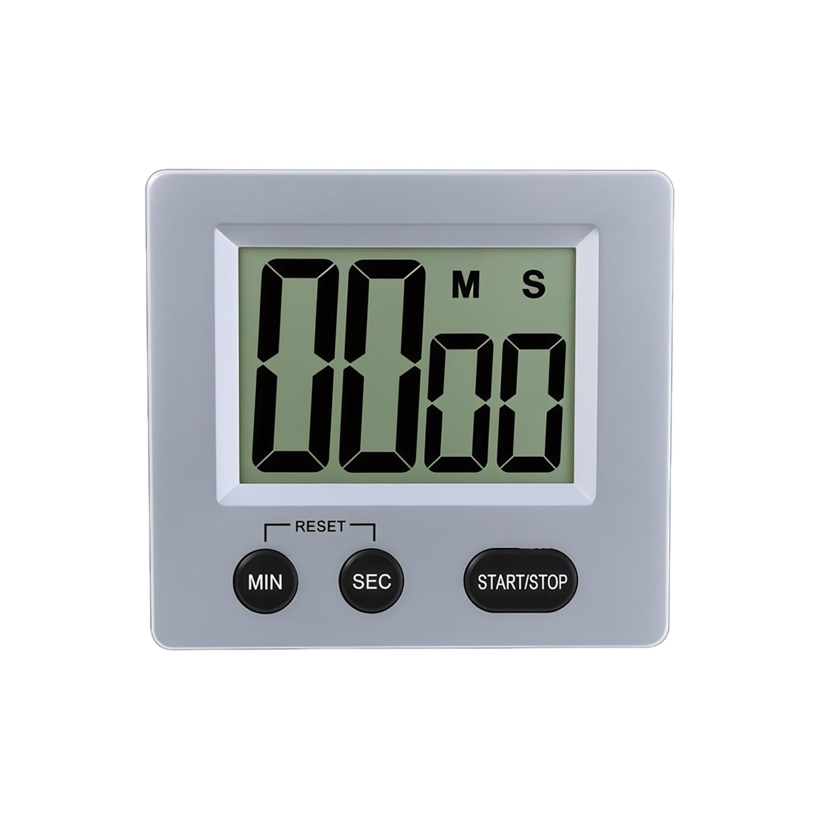 Portable Digital Countdown Timer with 3 Mounting Option Stand & Hook for Cooking Studying Sports Timing Needs Clock