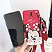 Cute Cartoon Case, Samsung Galaxy S9 Plus Minnie Mouse Doll Stand with 2 Straps Soft Matte Case Cover for Samsung (Minnie Mouse, for Samsung Galaxy S9 Plus)