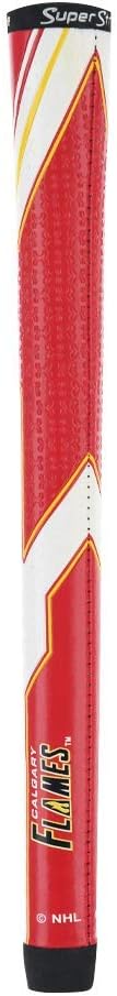 SuperStroke NHL Traxion Tour Golf Club Grip, Calgary Flames (Standard) | Improves Feedback and Tackiness | Reduces Taper to Minimize Grip Pressure | Polyurethane Outer Layer, Red/Yellow, TS446127