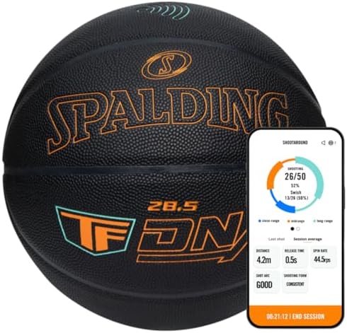 Spalding TF DNA Smart Basketball + 1 Yr App Subscription Bundle I...