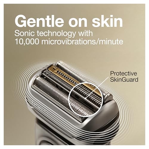 Image of Braun Series 9 Pro 9487cc Electric Razor for Men, Wet & Dry, Rechargeable, Electric Shaver with Clean & Charge Station and ProCare Attachment, Holiday Gifts for Men