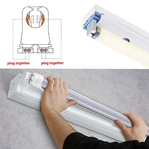 JESLED Non Shunted LED Tombstones - (Pack of 50) T8 Lamp Holder, UL Turn Type Tombstone Lampholder for T10 T12 LED Fluorescent Tube Replacement, Medium Bi-pin G13 Socket for Programmed Start Ballasts - Thumbnail 3