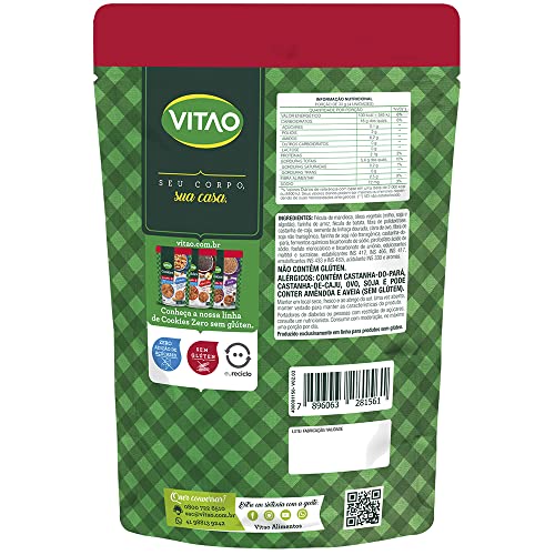Cookies sem Glúten Zero Castanha e Linhaça Vitao 80g