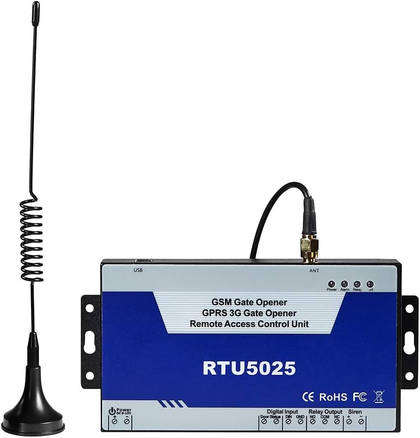GSM 3G Gate Opener Remote Switch, RTU5025 Senders Door Opener GPRS 3G Gate Opener with GSM Dial Control, SMS Operator GSM 3G by Mobile Phone Alarm(RTU5025)