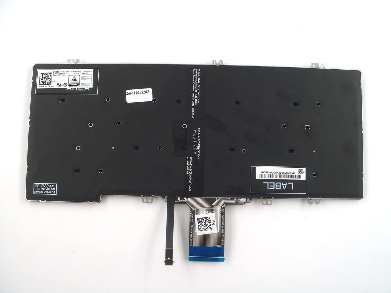 Parts for Dell Latitude 5300 7300 5310 2-in-1 13.3" US-English Backlit Keyboard No-Point 05GJY7 Black