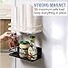 ELESEI Magnetic Spice Rack Refrigerator Side Magnetic Spice Rack Kitchen Magnetic Shelf Magnetic Fridge Shelf Perfect Space Saver for Kitchen/Apartment 2 Pack (Black)
