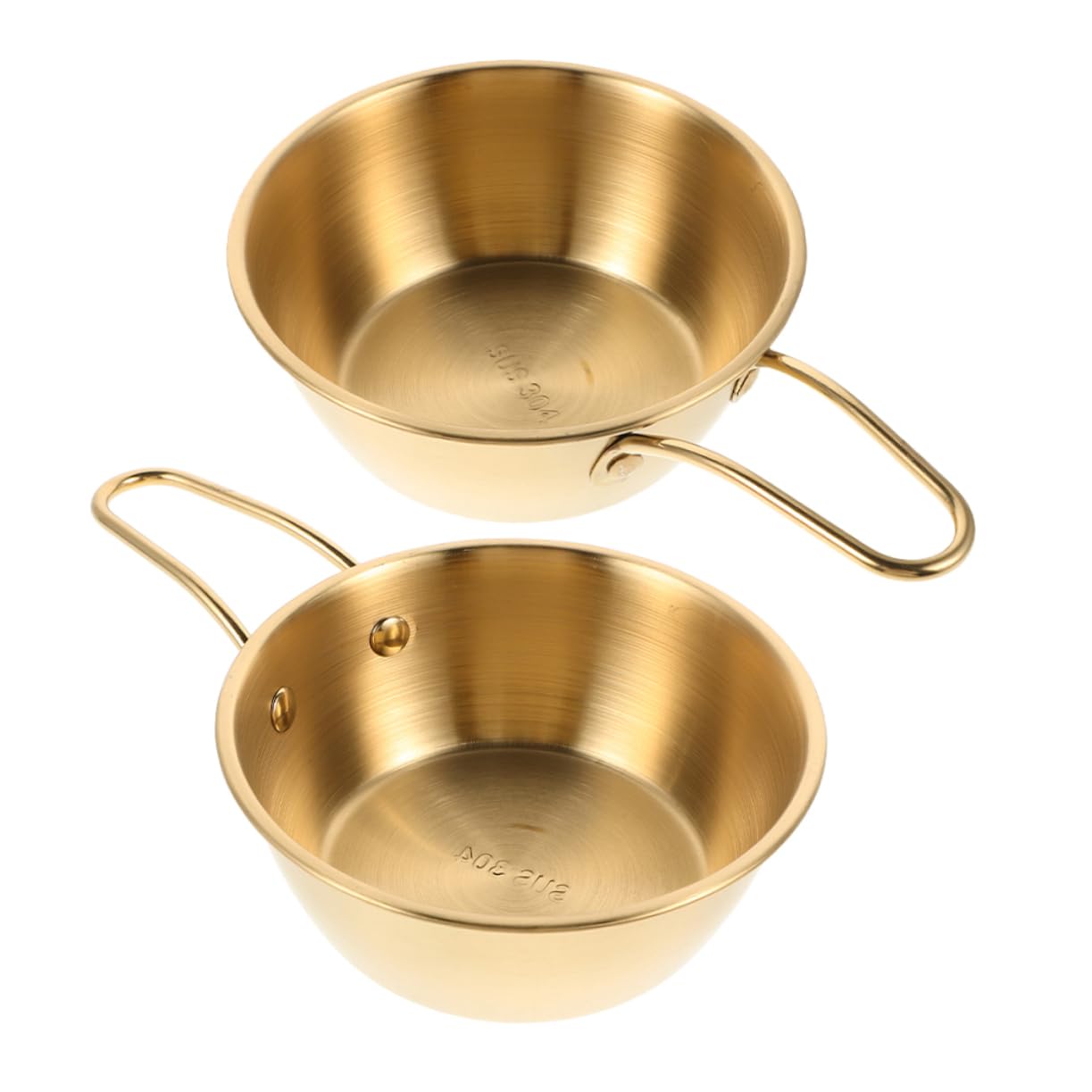 Beatifufu Ergonomic Handle Shaving Foam Bowl Portable Stainless Steel Travel Bowl for Men's Shaving Cream Storage