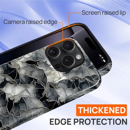 NONMY for iPhone 16 Pro Max Case,Hybrid 2 Layer Hard Shell Silicone Protective Case - Black Bat Halloween - Scratch Resistant Shockproof Cover by NONMY - Used condition - Image 4