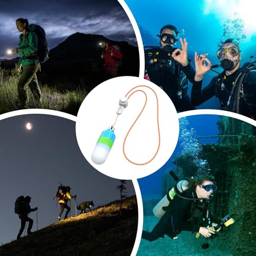 Deux modes résistant à l'eau lampe de plongée pour course et exploration de nuit