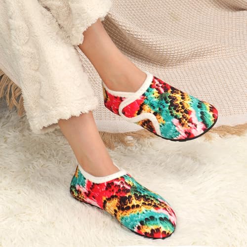Image of Ibeauti Women Mens House Slippers Lightweight Comfy Barefoot Slipper Socks Rubber Sole House Shoes for Indoor /Outdoor Bedroom Travel