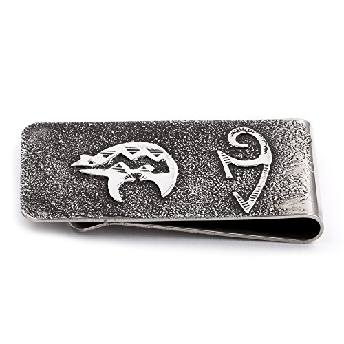 Bear .925 Sterling Silver Certified Authentic Handmade Navajo Native American Money Clip