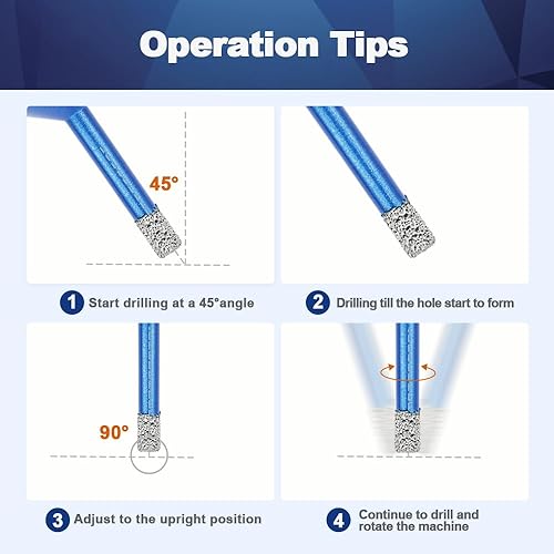 Miniatura 7 de Broca de núcleo de diamante de 6 pulgadas para azulejos de porcelana, cerámica, mármol, granito, perforación, 1 pieza de sierra de diamante soldada