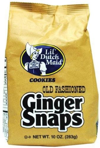 Lil Dutch Maid Old Fashioned Ginger Snaps Cookies (Two 10oz Bags)