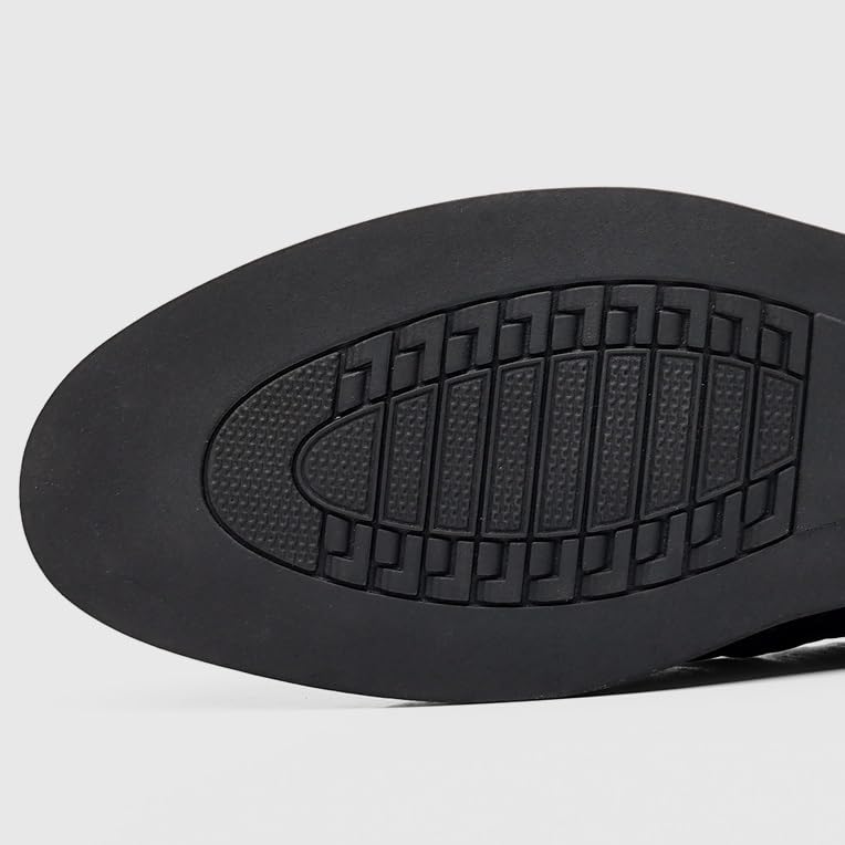 Men's Genuine Leather Platform Slip-On Oxford Shoes Mens Low Top Lace Up Pointed Toe Casual Dress Shoes Non-Slip Softsole Walking Shoes for Men2