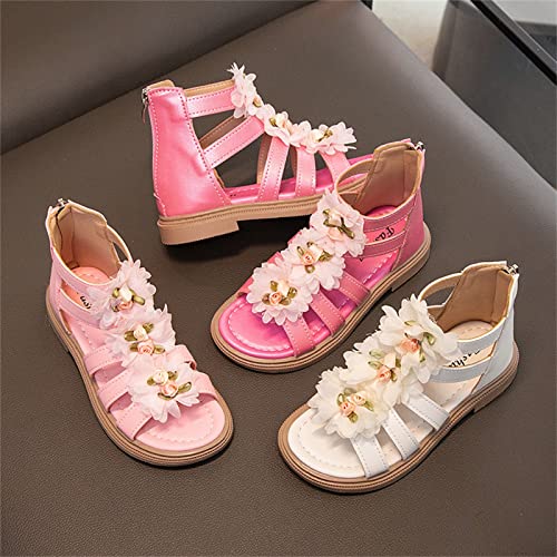 Boys Tennis Shoes Kids BabyGirl's Sandals Summer Flowers High Top Roman Sandals Zipper Design Little Child/Big4