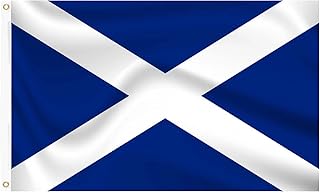 ShreeFit Flag Scotland Flag Large Scottish National St Andrews Cross Flags Polyester with Brass Grommets 3Ft X 5Ft (Pack of 1)