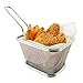 Stainless Steel Mini French Fries Basket Square Fryer Baskets, FDA Grade Kitchen Cooking Tool Food Presentation Tableware (Large 5inch 2pcs pack)