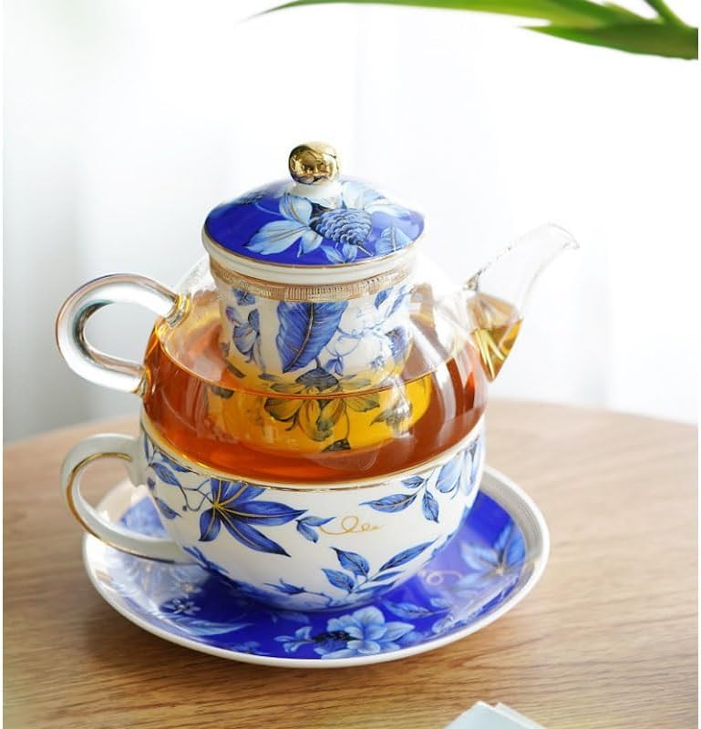 Afternoon Tea Set A Household White Ceramic Strainer Teapot
