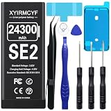 XYIRMCYF 24300mAh Super Capacity Battery Compatible with iPhone SE2 (SE 2020 2nd Generation), 0 Cycle Li-Polymer Replacement Battery for iPhone SE 2020, with Professional Repair Tool Kit