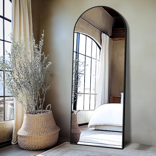 Arched Full Length Mirror, 56"x20" Gold Standing Body Mirror for Wall, with Aluminum Alloy Frame for Bedroom, Living Room, Dressing Room