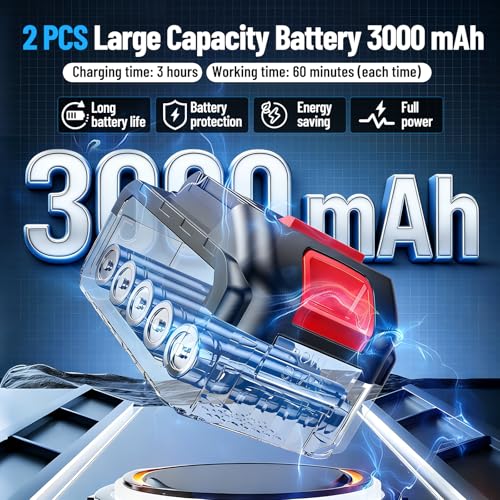 Kabellose Schafschermaschine, 3000Mah Schafschere mit 2 Akkus 6-Gang 2800 U/min Schermaschine Pferd Professionelle Elektrische Schafschermaschine für Schafen Ziegen Alpakas (13 Zähne)