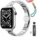 PUGO TOP Compatible with 42mm 44mm Metal Apple Watch Band Series 4 for Men Stainless Steel Iwatch iPhone Watch Link Band Series 3/2/1(42mm/44mm, Space Gray)