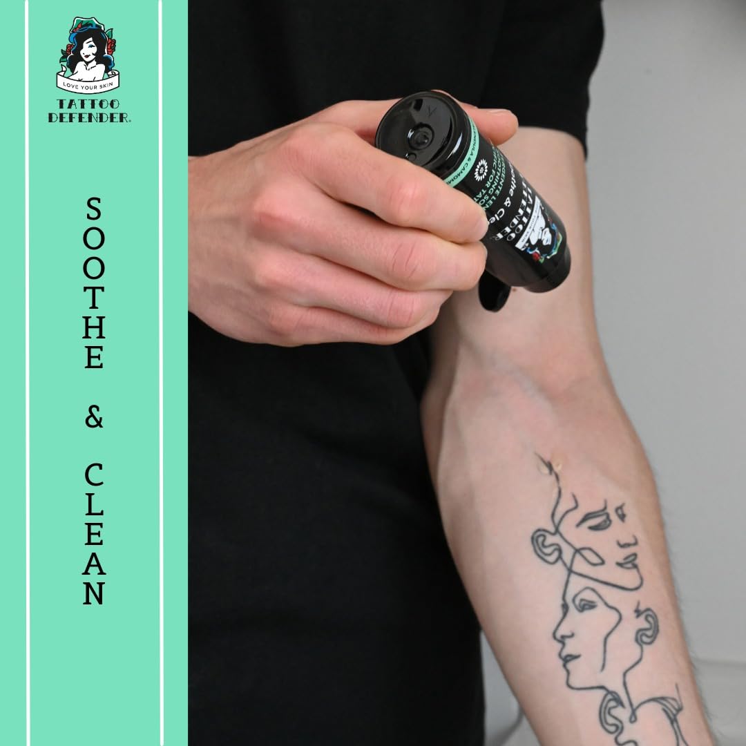 Tattoo Defender - Soothe & Clean 100ml - Detergente Lenitivo Ed  Antibatterico Per Tatuaggi - Garantisce Una Perfetta Igiene - Riduce Il  Rossore E ...