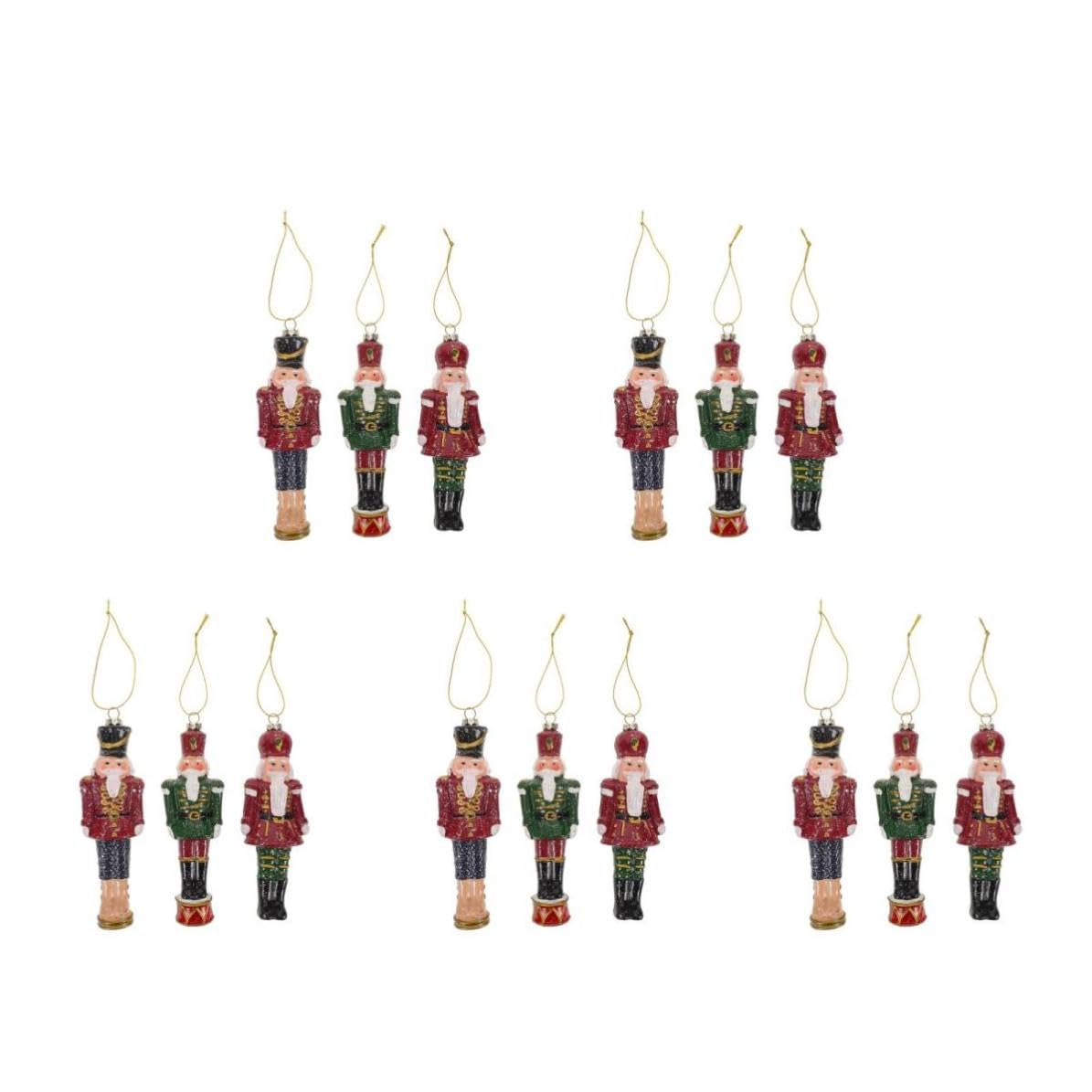 Beaupretty 15 Piezas Adorno de Soldado Cascanueces para Árbol de Navidad,