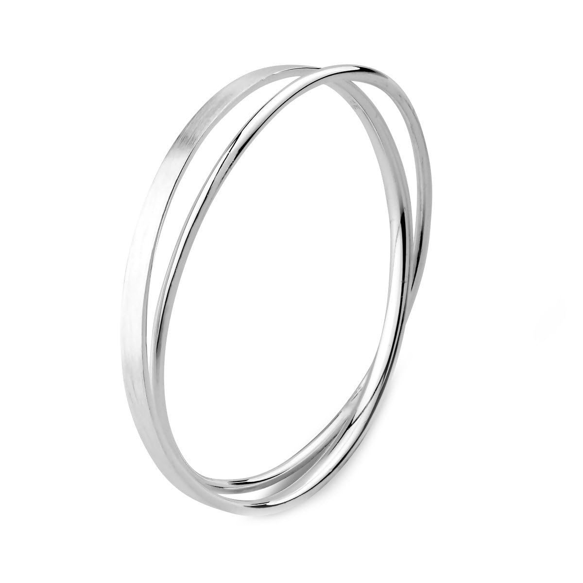 MecoolS999 Sterling Silver Bangle Bracelet with Simple Style for Women