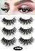 3D Mink False Eyelashes-Dramatic Makeup Strip Eyelashes 100% Siberian Fur Fake Eyelashes Hand-made Natural Messy False Eyelashes& Reusable 3 Pair Package
